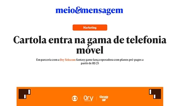Novo lançamento Dry Telecom é destaque no Meio e Mensagem