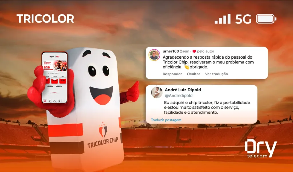 Atendimento campeão é só na Tricolor Chip